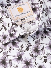 Brook Taverner White Floral Stretch Cotton Shirt - Image 4 of 5