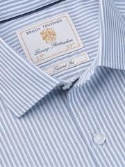 Brook Taverner Blue Stripe Cotton Shirt - Image 4 of 4