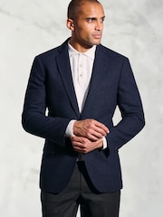 Brook Taverner Blue Puppytooth Wool Blend Jacket - Image 1 of 5
