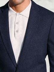Brook Taverner Blue Puppytooth Wool Blend Jacket - Image 2 of 5