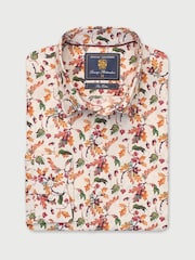 Brook Taverner Natural Acorn Print Cotton Shirt - Image 3 of 5