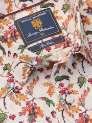 Brook Taverner Natural Acorn Print Cotton Shirt - Image 4 of 5