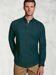 Brook Taverner Green Needlecord Cotton Shirt - Image 1 of 5