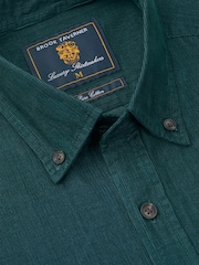 Brook Taverner Green Needlecord Cotton Shirt - Image 4 of 5