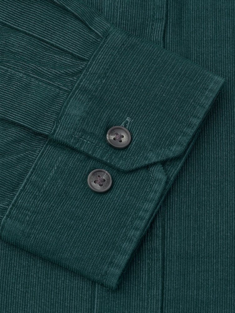 Brook Taverner Green Needlecord Cotton Shirt - Image 5 of 5 Brook Taverner Green Needlecord Cotton Shirt - Image 5 of 5
