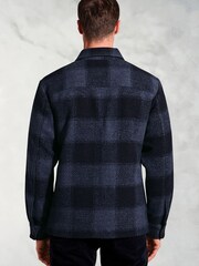 Brook Taverner Blue Textured Check Overshirt - Image 3 of 5