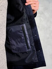 Brook Taverner Blue Textured Check Overshirt - Image 4 of 5
