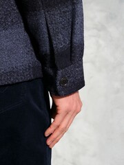 Brook Taverner Blue Textured Check Overshirt - Image 5 of 5