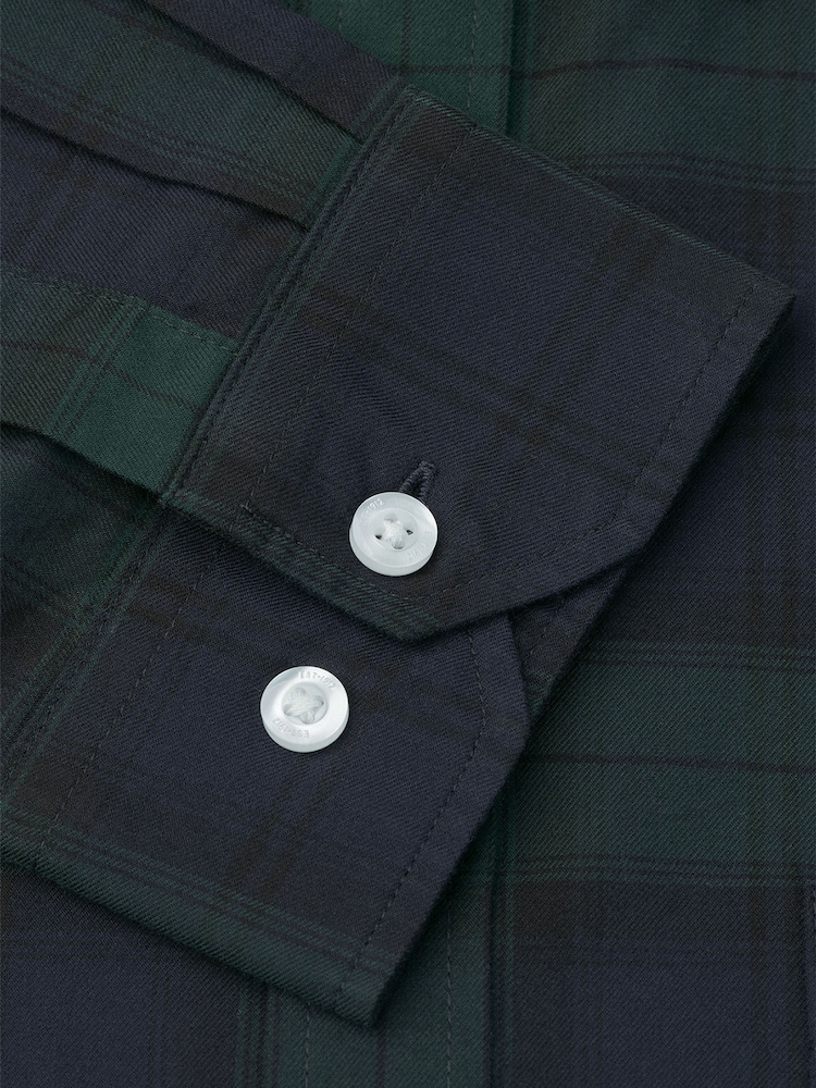 Brook Taverner Green Tartan Cotton Shirt - Image 5 of 5 Brook Taverner Green Tartan Cotton Shirt - Image 5 of 5
