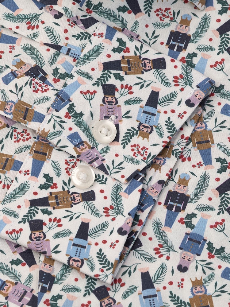 Brook Taverner Natural Nutcracker Print Cotton Shirt - Image 5 of 5 Brook Taverner Natural Nutcracker Print Cotton Shirt - Image 5 of 5