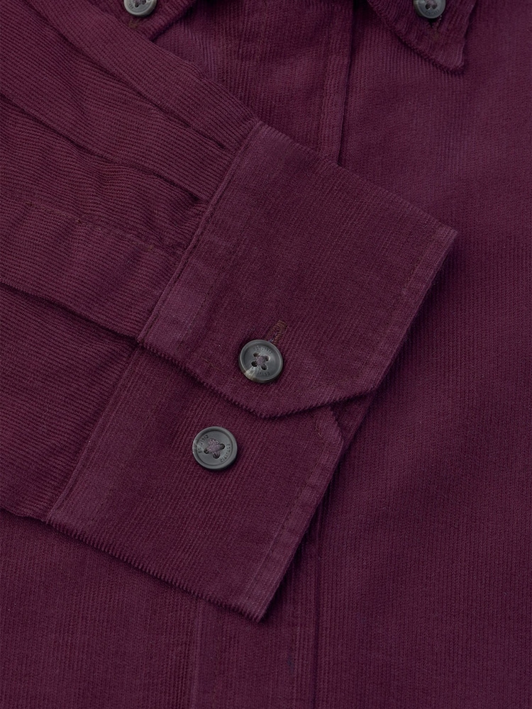 Brook Taverner Purple Needlecord Cotton Shirt - Image 5 of 5 Brook Taverner Purple Needlecord Cotton Shirt - Image 5 of 5
