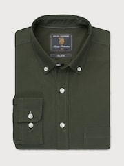 Brook Taverner Green Oxford Cotton Shirt - Image 4 of 6