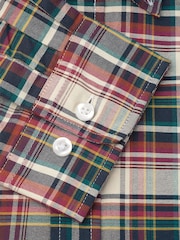 Brook Taverner Red Madras Check Oxford Cotton Shirt - Image 4 of 5