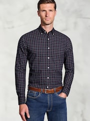 Brook Taverner Blue Small Tattersall Check Cotton Shirt - Image 1 of 5