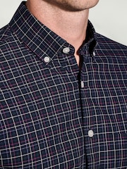 Brook Taverner Blue Small Tattersall Check Cotton Shirt - Image 2 of 5