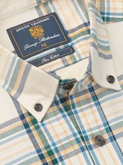 Brook Taverner Cream Oversize Check Cotton Shirt - Image 5 of 6