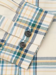 Brook Taverner Cream Oversize Check Cotton Shirt - Image 6 of 6