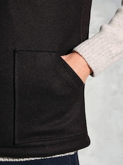 Brook Taverner Black Melton Gilet with Quilted Lining - Image 3 of 4