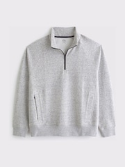 YPB Abercrombie & Fitch Grey Neo KNIT MAX Half Zip Fleece - Image 7 of 7