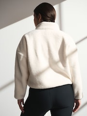 YPB Abercrombie & Fitch White Half Zip Fleece - Image 5 of 8