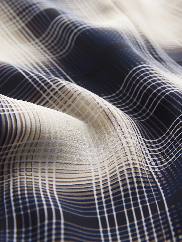 Black/Neutral Check Godet Midi Skirt - Image 2 of 3