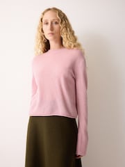 Jigsaw Pink Cloud Cashmere Eldon Jumper - Image 1 of 3
