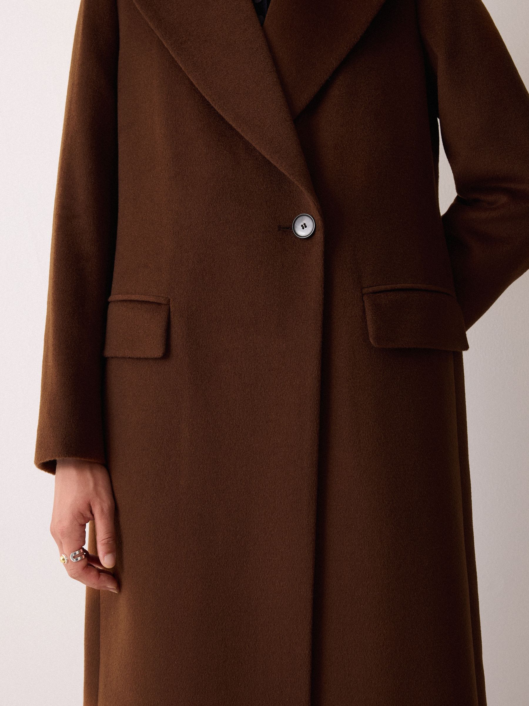 Buy Jigsaw Brown Wool Maxi City Coat from Next USA