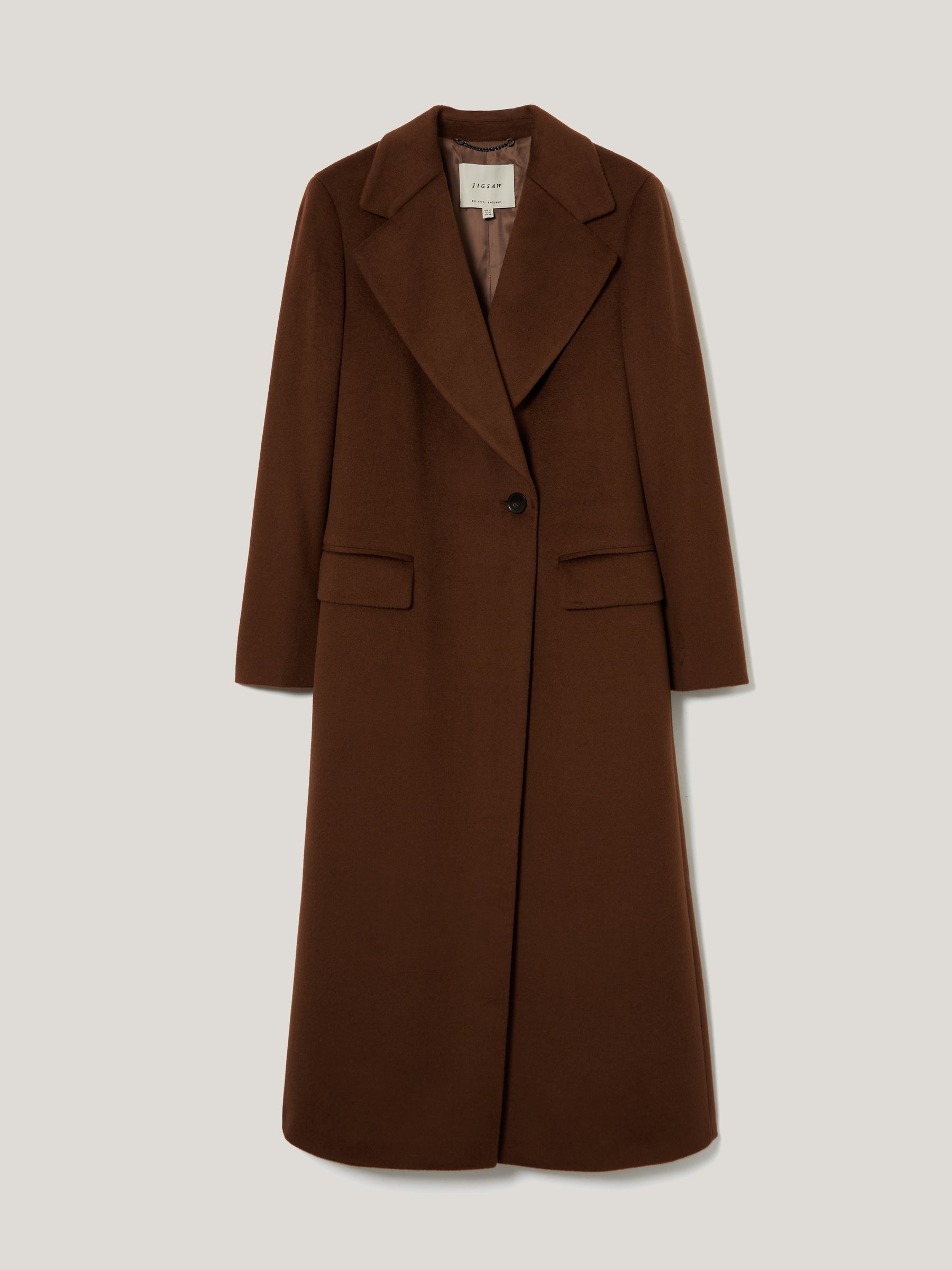 Buy Jigsaw Brown Wool Maxi City Coat from Next USA