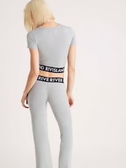 River Island Grey Baby T-Shirt and Flare Trousers Set - Image 3 of 4