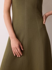 Jigsaw Green Curved Sleeve Midi Dress - Image 5 of 6