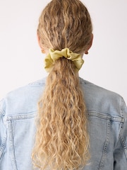 Jigsaw Yellow Satin Scrunchie - Image 1 of 1