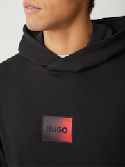 HUGO Black Gradient Logo Hoodie - Image 5 of 5