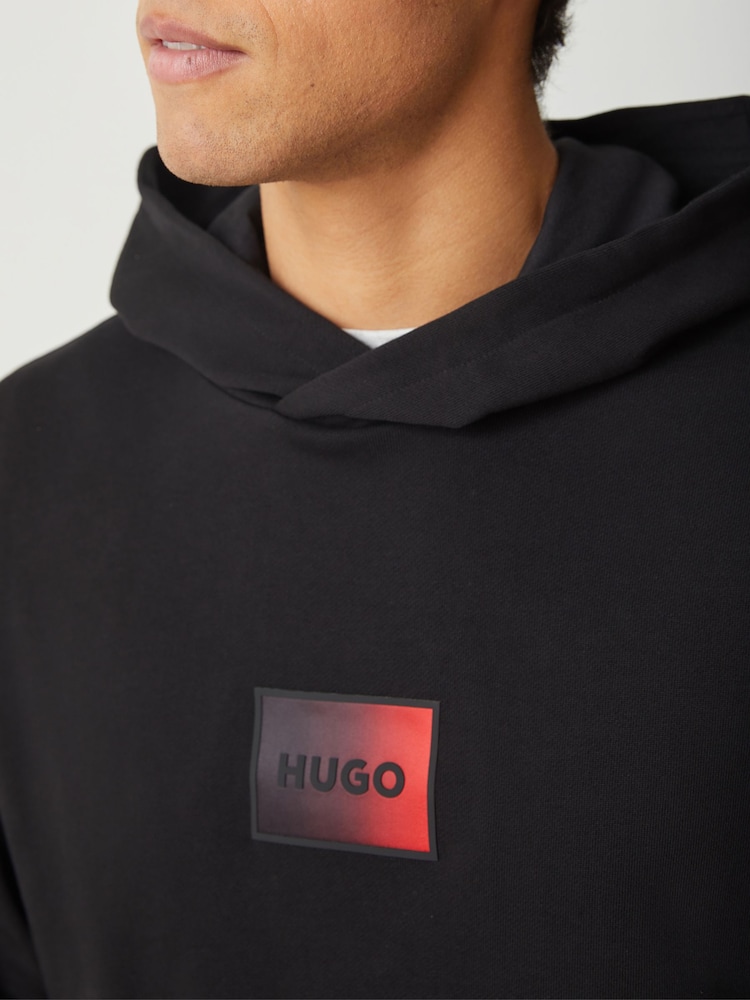 HUGO Black Gradient Logo Hoodie - Image 5 of 5