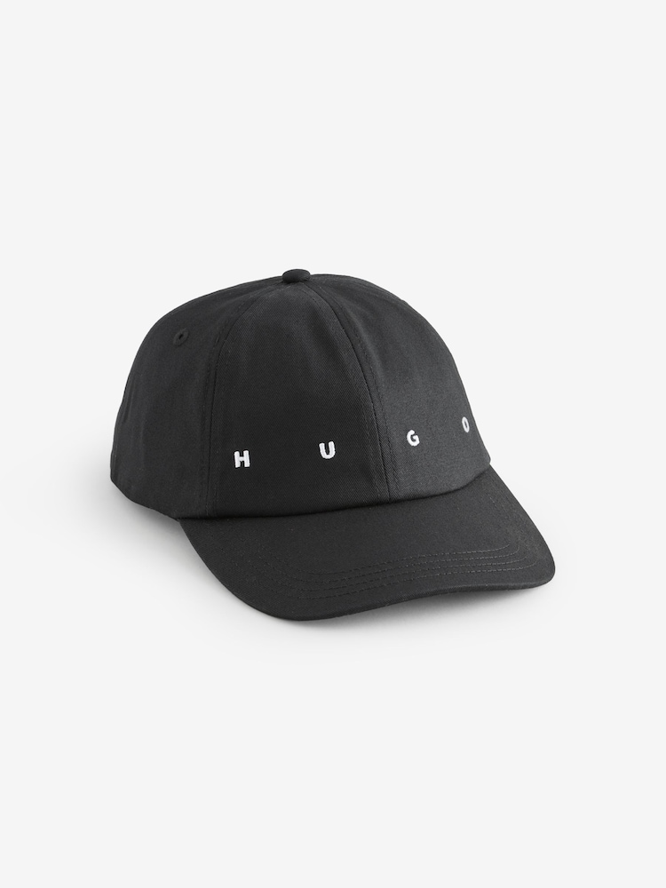 HUGO Black Spaced Logo Cap - Image 1 of 1