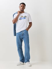 HUGO White Fish Logo T-Shirt - Image 2 of 5