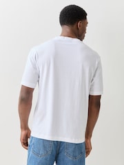 HUGO White Fish Logo T-Shirt - Image 3 of 5