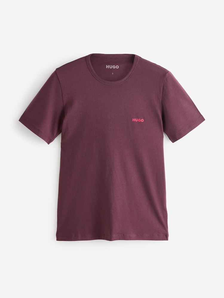 HUGO Black T-Shirts 3 Pack - Image 2 of 4 HUGO Black T-Shirts 3 Pack - Image 2 of 4