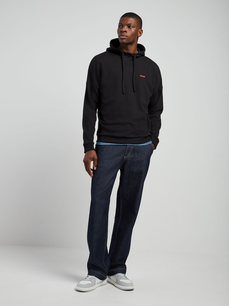 Preto - Moletom HUGO Waffle - Imagem 2 de 5