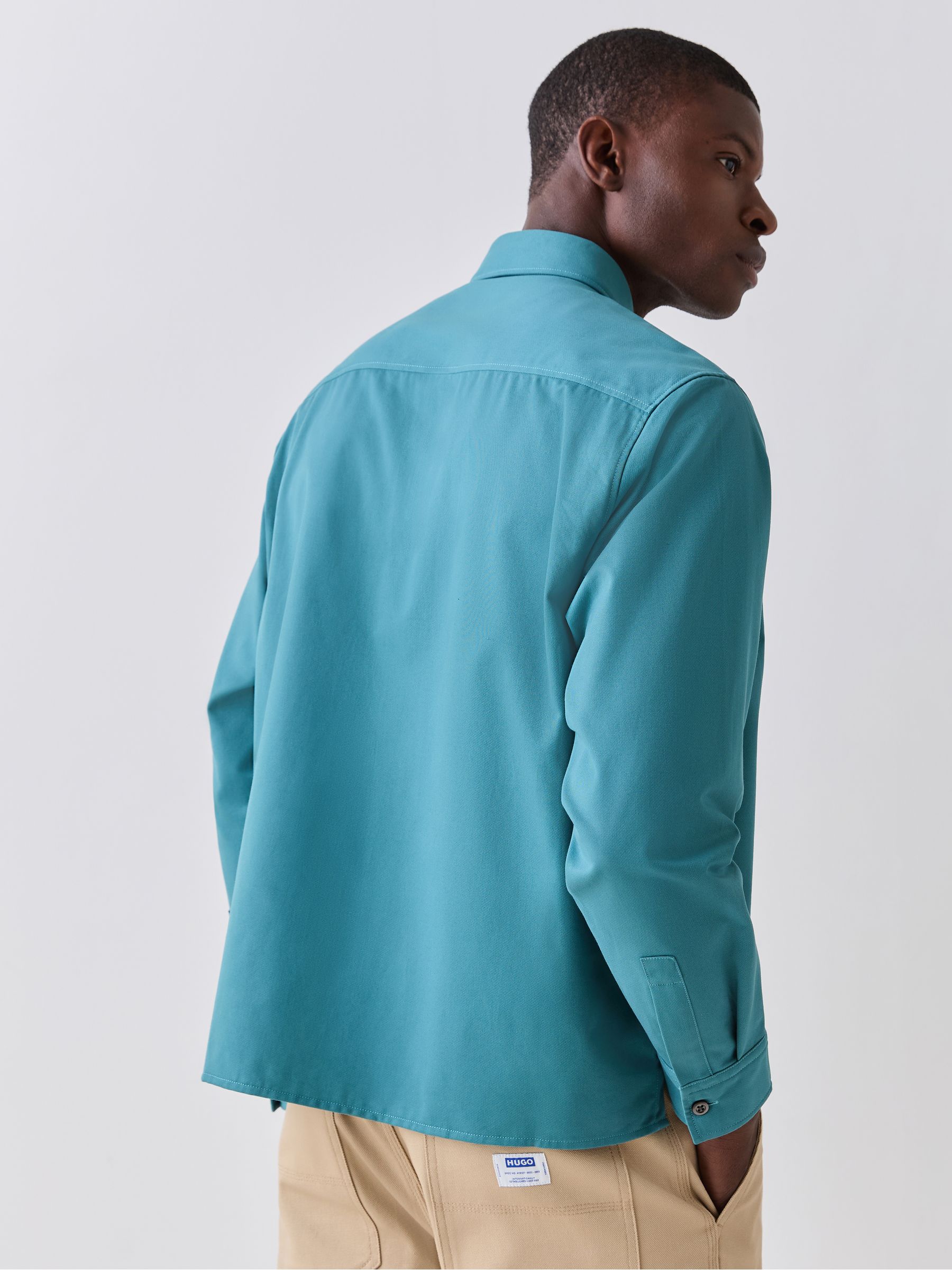 Buy HUGO Teal Green Button Up Overshirt Shirt from Next USA