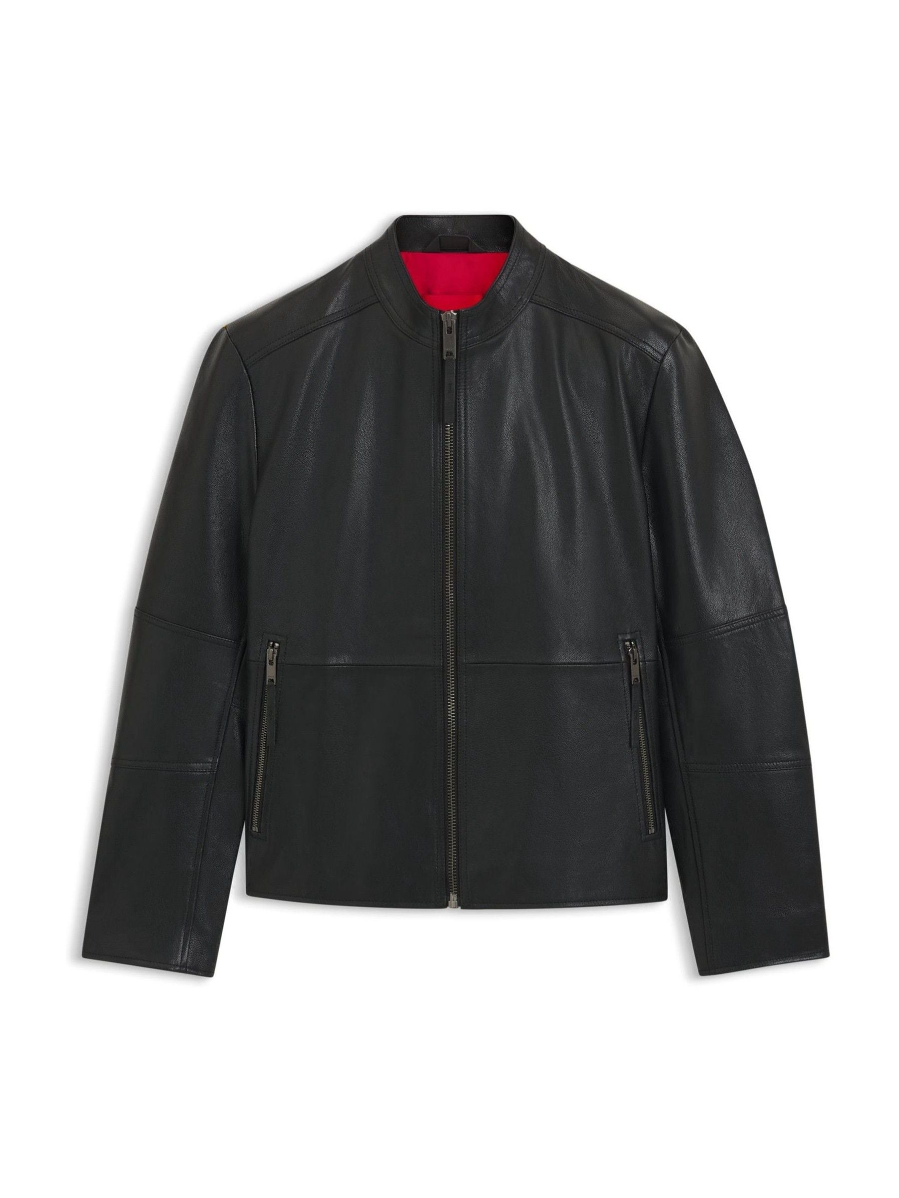 ジャケット・アウター HUGO Goat Leather Short Sleeve Shirt M48 Buy HUGO Black Leather Jacket from the Next UK online shop