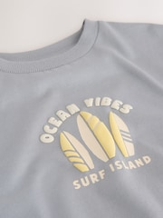 Grey Ocean Vibes Short Sleeve Graphic T-Shirt (3mths-7yrs) - Image 7 of 7