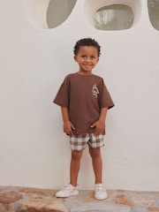 Chocolate Brown Dinosaur Club Oversized Short Sleeve Back Print T-Shirt (3mths-7yrs) - Image 3 of 16