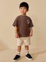Chocolate Brown Dinosaur Club Oversized Short Sleeve Back Print T-Shirt (3mths-7yrs) - Image 4 of 16