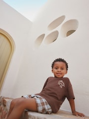 Chocolate Brown Dinosaur Club Oversized Short Sleeve Back Print T-Shirt (3mths-7yrs) - Image 7 of 16