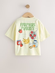 Light Yellow Farmers Market Oversized - Kurzärmeliges T-Shirt mit Rückendruck (3M.–7J.) - Bild 6 von 9