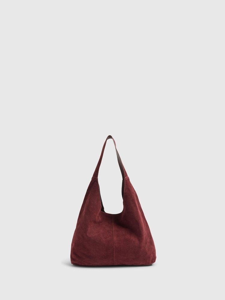 River Island Red Suede Slouch Bag - Image 2 of 6
