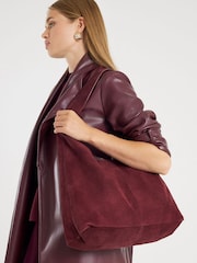 River Island Red Suede Slouch Bag - Image 6 of 6