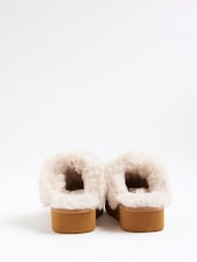 River Island Brown Whipstitch Tassle Slippers - Image 4 of 6