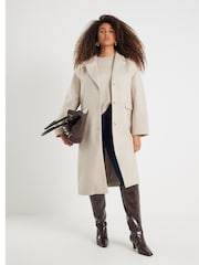 River Island Brown Longline Single Breasted Coat - Image 3 of 6