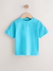 White/Blue/Orange/Green/Purple Acid Wash Relaxed Fit Short Sleeve T-Shirts 5 Pack (3mths-7yrs) - Image 5 of 9